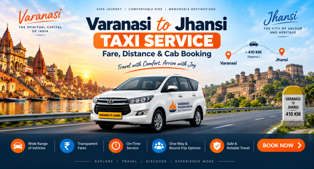 Varanasi to Jhansi Taxi Service