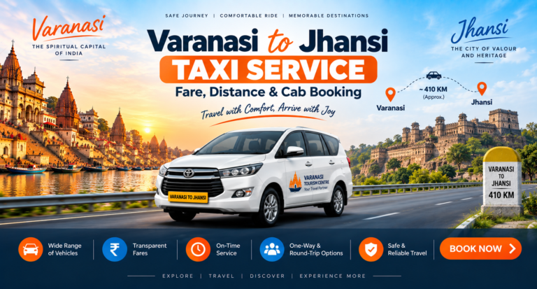 Varanasi to Jhansi Taxi Service