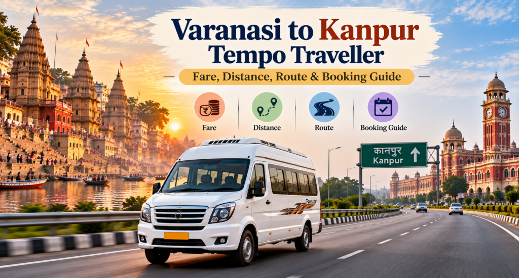 Varanasi to Kanpur Tempo Traveller