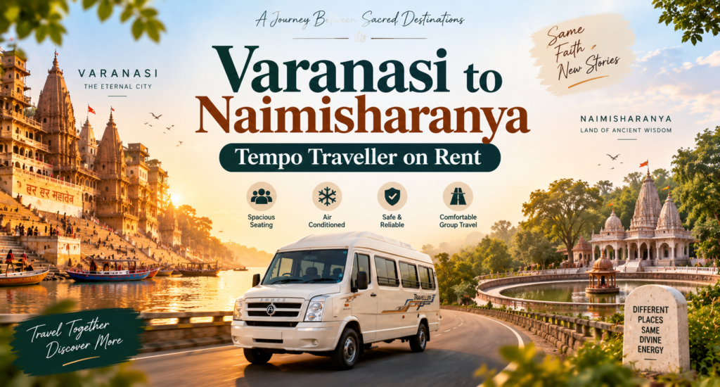 Varanasi to Naimisharanya Tempo Traveller
